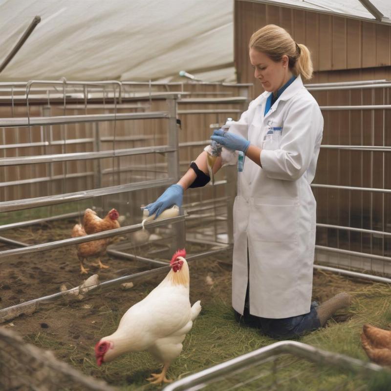 Tiêm phòng vắc xin cho gà đẻ trứng