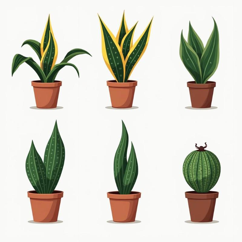 Các loại cây lưỡi hổ phổ biến nhất với đặc điểm lá và màu sắc khác nhau