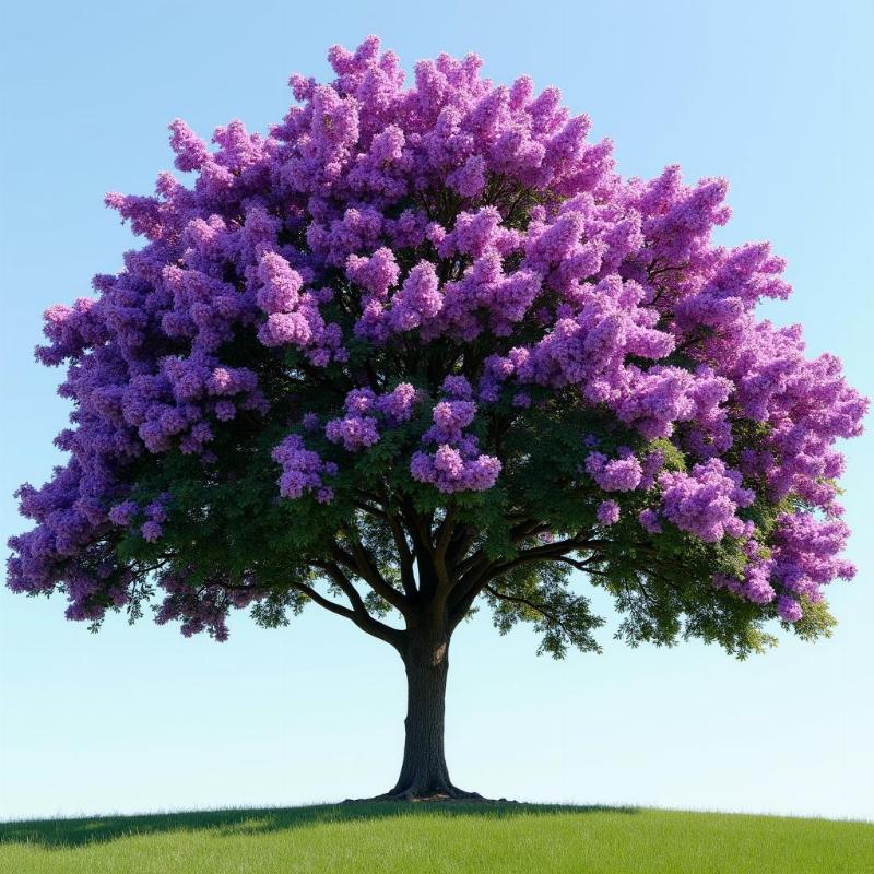 Cây bằng lăng hoa tím nở rộ, vẻ đẹp lãng mạn thu hút ong bướm, mang ý nghĩa phong thủy tốt lành cho ngôi nhà