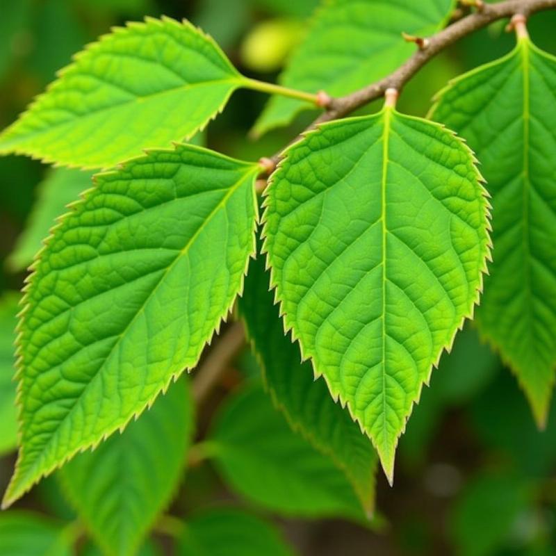 Hinh anh cay dau tam voi la xanh muot, day dan, san sang cho viec nuoi tam, bieu tuong cho su sinh soi