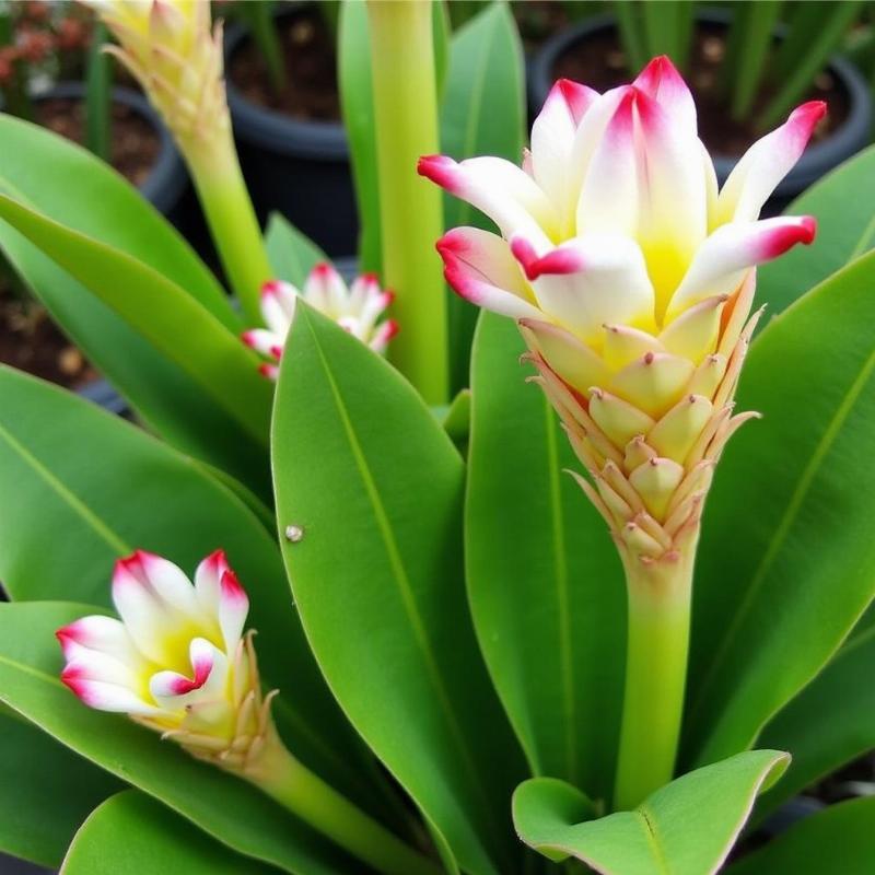 Hình ảnh cây hoàng kỳ nam đẹp với thân, lá xanh tươi và hoa rực rỡ, thể hiện sức sống mạnh mẽ