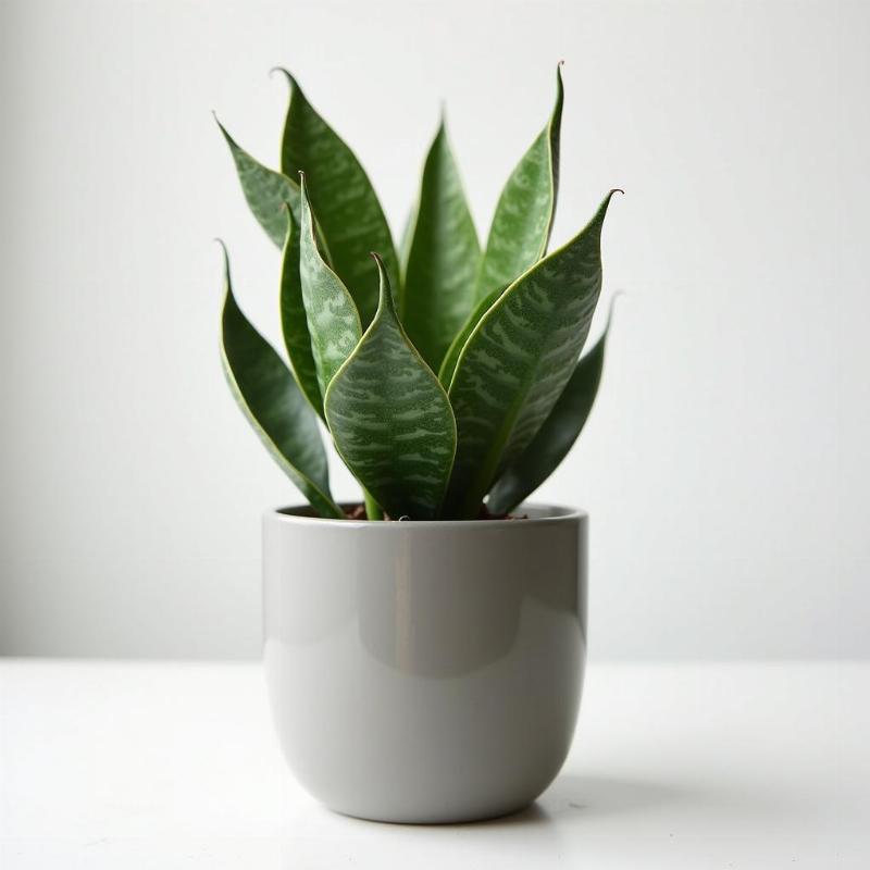 Hình ảnh cây lưỡi hổ Cylindrica với lá tròn độc đáo và vẻ đẹp hiện đại