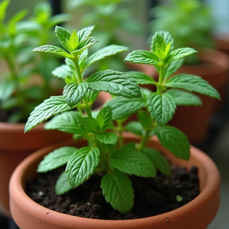 Hướng dẫn chăm sóc cây bạc hà trồng trong chậu đúng cách để cây phát triển xanh tốt và cho nhiều lá thơm