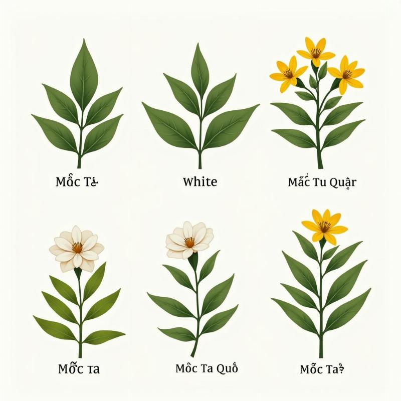 Các loại cây mộc hương phổ biến tại Việt Nam với đặc điểm lá và hoa khác nhau giúp người trồng lựa chọn
