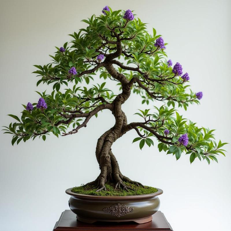Hinh anh cay linh sam bonsai dep, chung bay net dep nghe thuat va su cong phu.