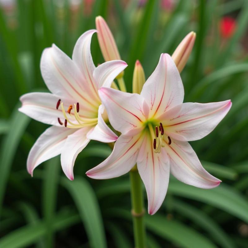 Hoa cây trinh nữ hoàng cung màu trắng phớt hồng nở rộ, mang vẻ đẹp dịu dàng và thanh khiết.